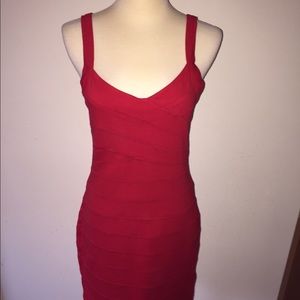 Express Red Bandage Dress Sz S